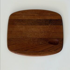 Dansk Teak Wood Cutting Board Cheese Charcuterie Tray Denmark Vintage